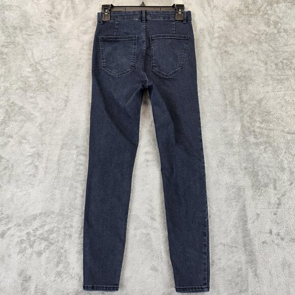 Zara Jeans Womens 6 Dark Wash Blue High Rise Skinny Stretch Denim Five Pocket - Picture 9 of 12